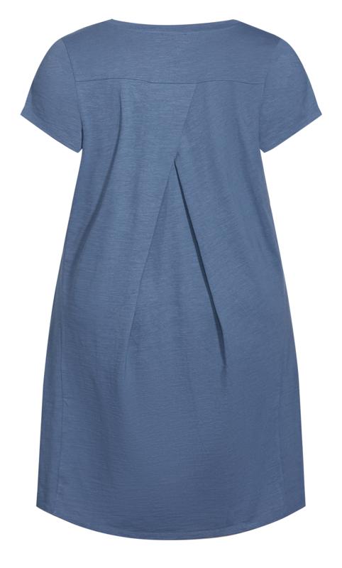 Evans Blue Pocket Detail T-Shirt Dress 5