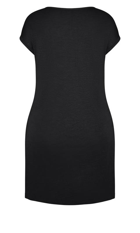 Evans Black Pocket Detail T-Shirt Dress 5