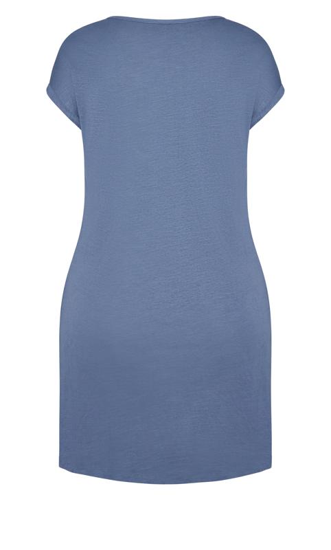 Evans Navy Blue Pocket Detail T-Shirt Dress 5