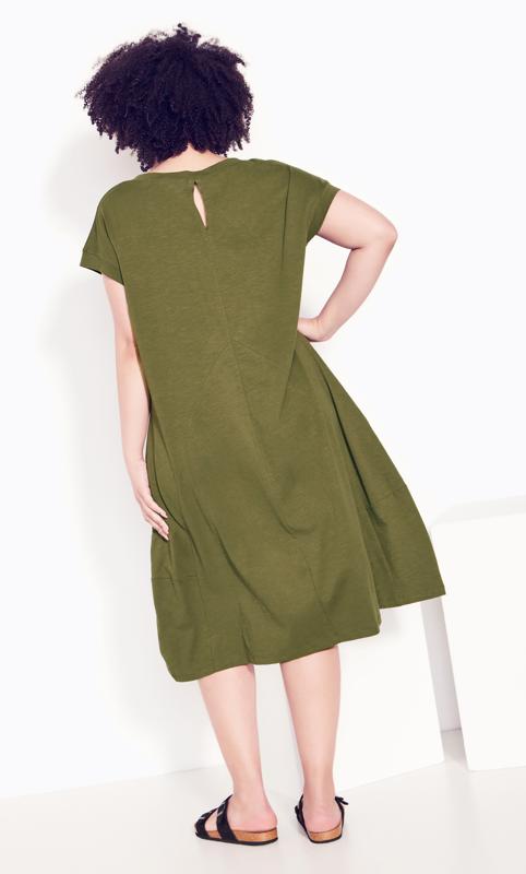 Evans Green Lilly Plain Dress 2
