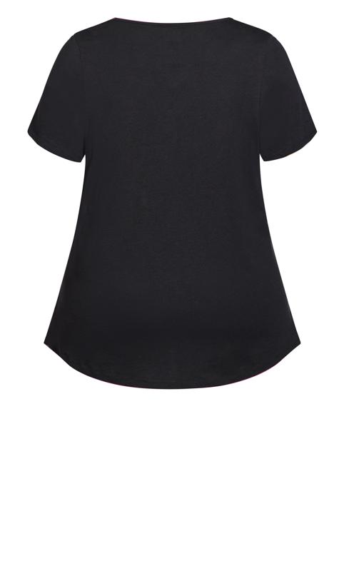 Evans Black Notch Neck T-Shirt 6