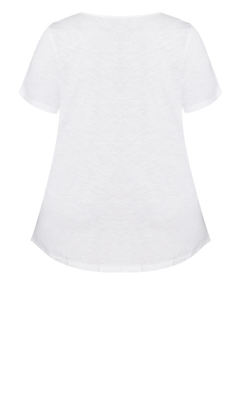 Evans White Notch Neck T-Shirt 7