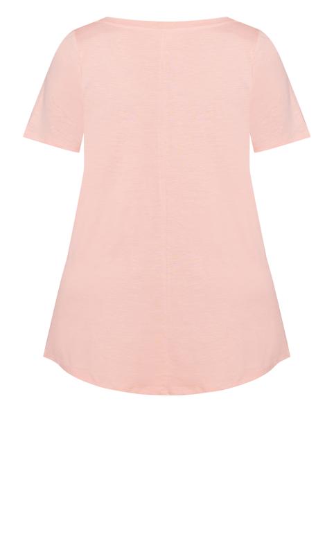 Evans Pink Scoop Neck T-Shirt 6