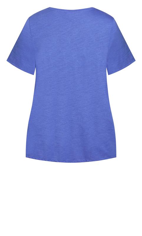 Evans Blue Studded V-Neck T-Shirt 6