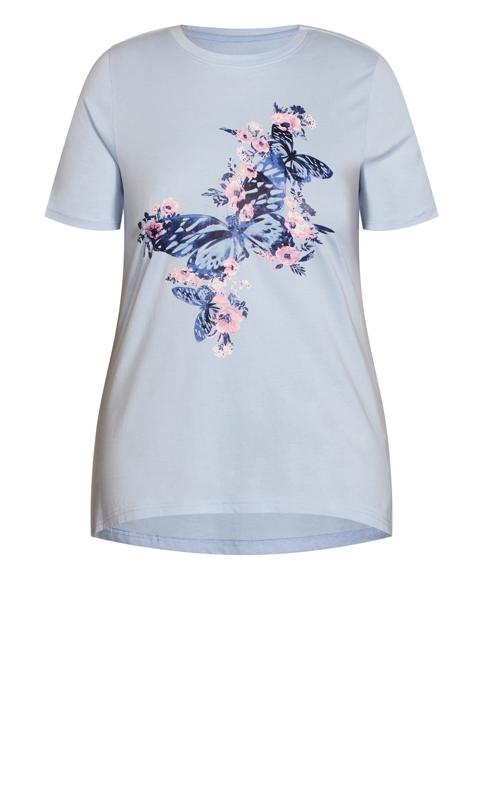 Blue Butterfly Print Top 5
