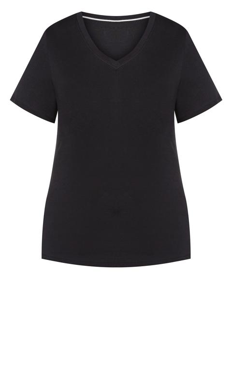 Evans Black V-Neck T-Shirt 5