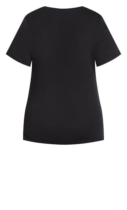 Evans Black V-Neck T-Shirt 6