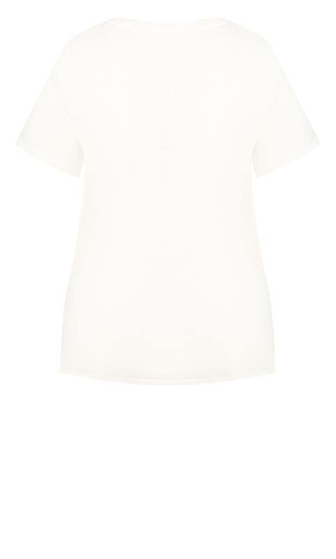 Evans White V-Neck T-Shirt 6