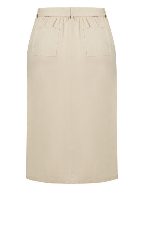 Evans Brown Linen Blend Skirt 4
