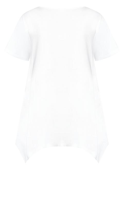 Evans White Cut Out Knotted T-Shirt 6