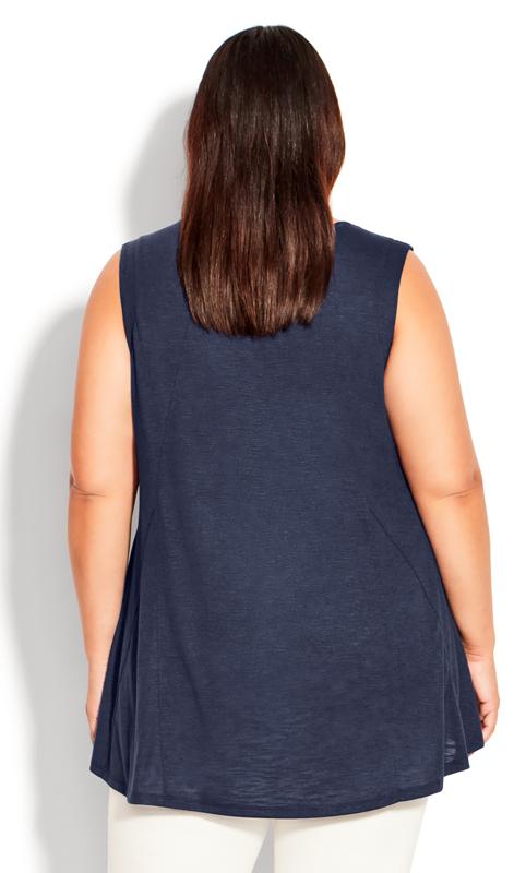 Evans Navy Fit N Flare Tank 3