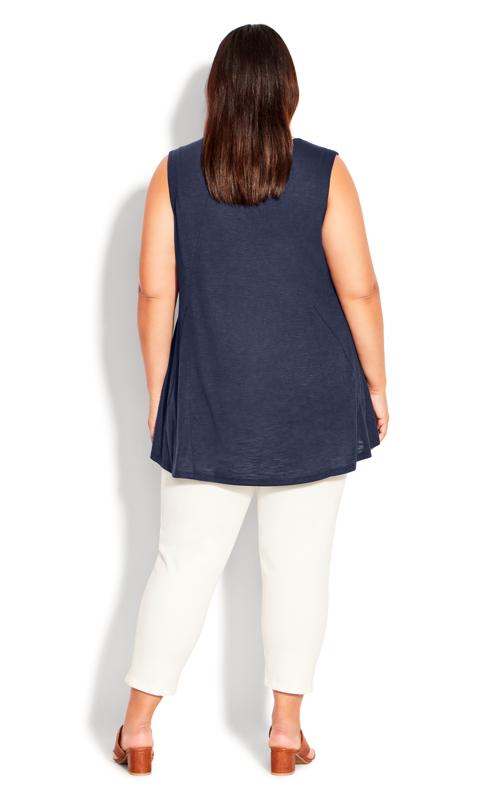 Evans Navy Fit N Flare Tank 4