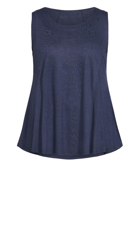 Evans Navy Fit N Flare Tank 5