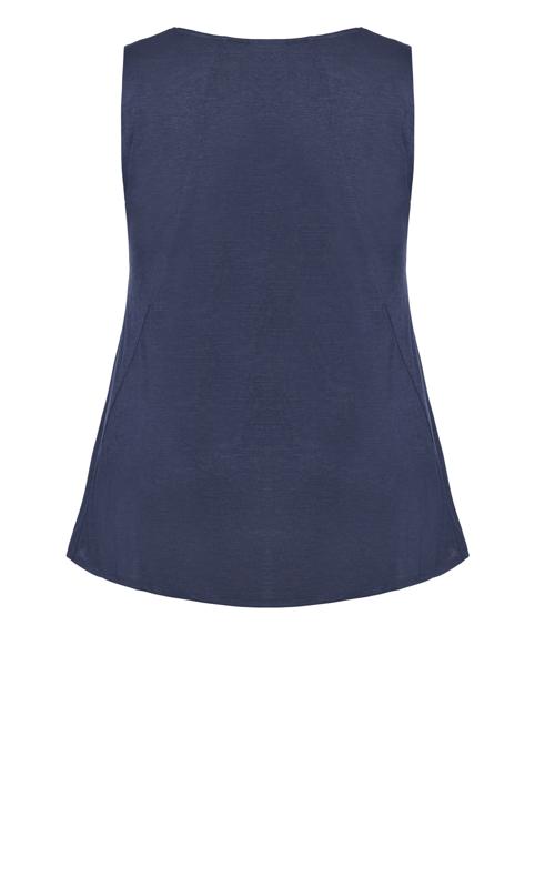 Evans Navy Fit N Flare Tank 6