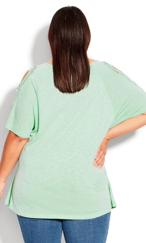 Evans Green Crochet Cut Out Top 3