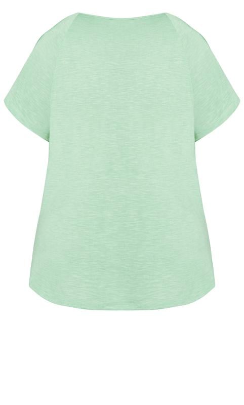 Evans Green Crochet Cut Out Top 6