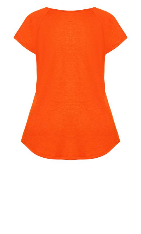 Evans Orange Cut Out T-Shirt 6
