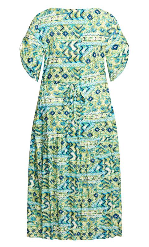 Avenue Green Aztec Print Maxi Dress 4