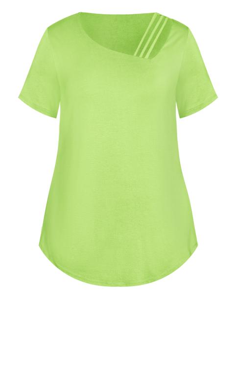 Evans Lime Green Cut Out T-Shirt 6