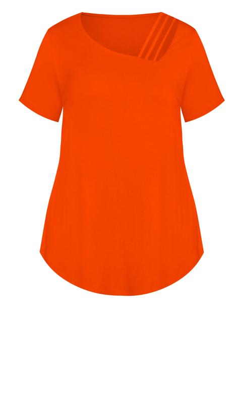 Evans Orange Cut Out T-Shirt 5