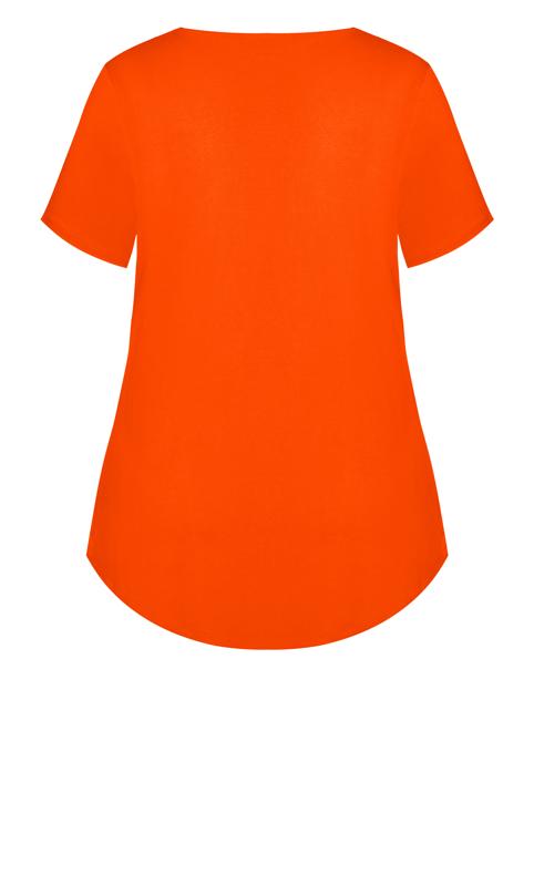 Evans Orange Cut Out T-Shirt 6