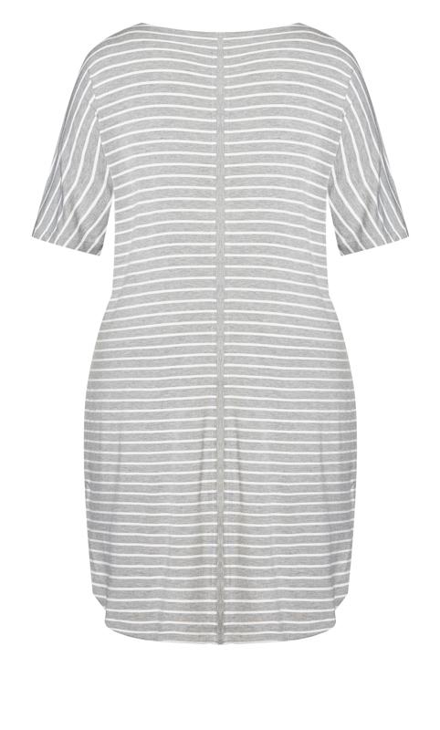 Evans Grey Stripe Pocket Dress 5