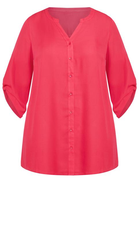 Evans Red Button Front Tunic 5