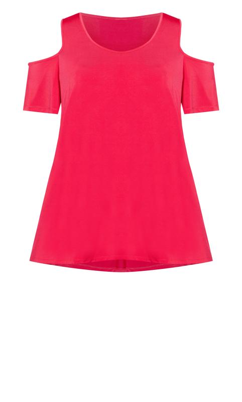 Evans Red Claire Cold Shoulder Tunic 5