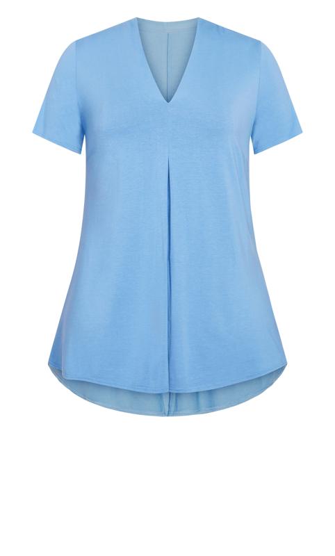 Evans Blue Pleat Front T-Shirt 5