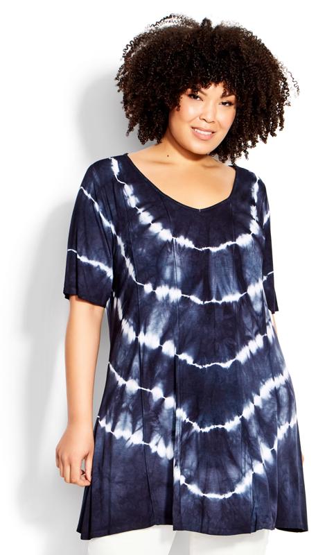 Avenue Blue Swing Panel Tie Dye Tunic 2