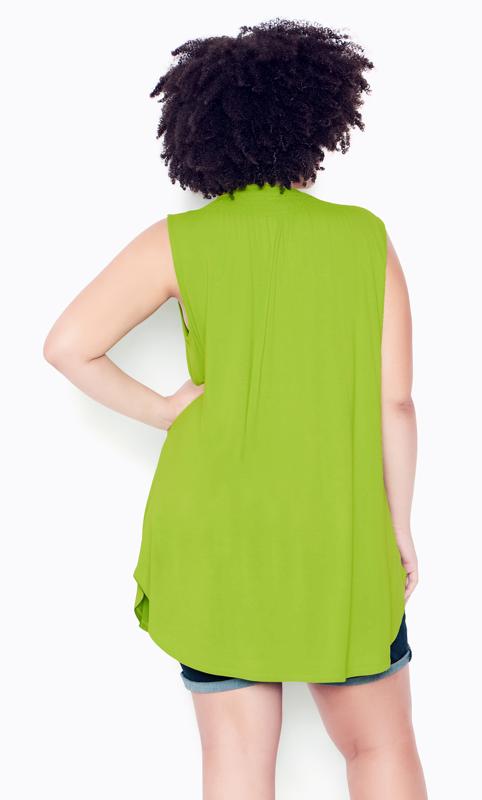 Evans Lime Green Henley Tunic Top 4