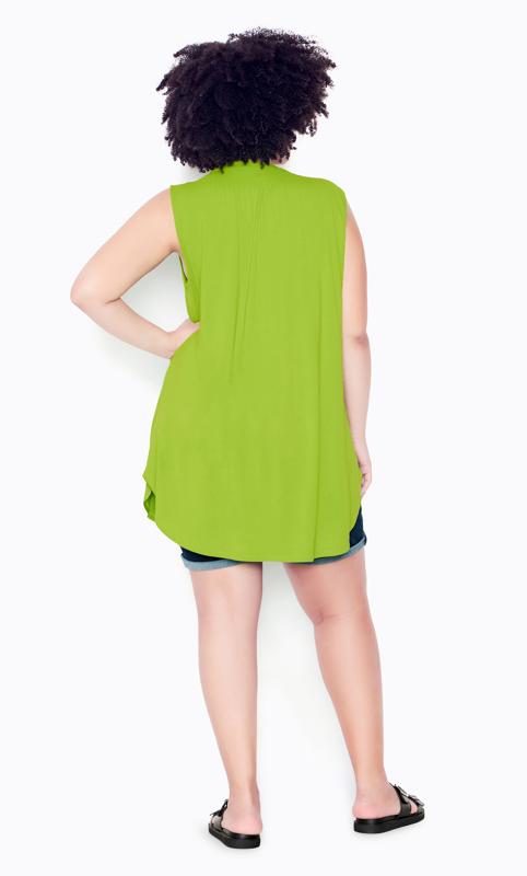 Evans Lime Green Henley Tunic Top 5