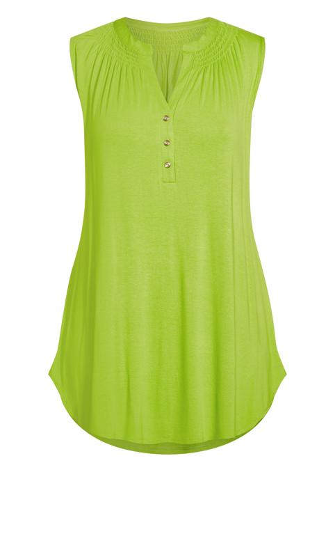 Evans Lime Green Henley Tunic Top 6
