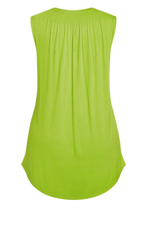 Evans Lime Green Henley Tunic Top 7