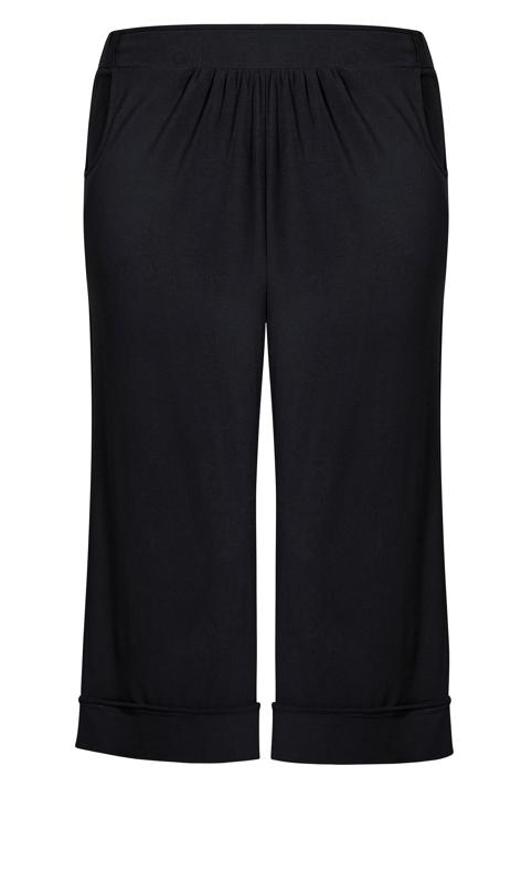 Evans Black Cropped Wide Leg Trousers 6