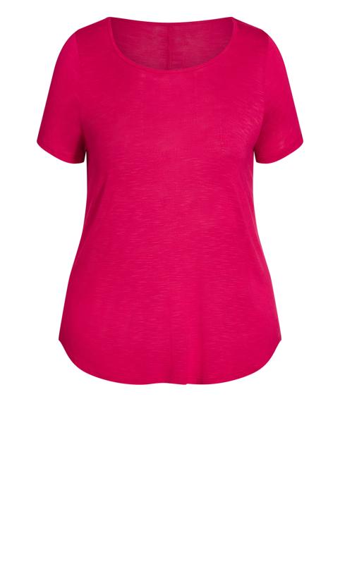 Evans Hot Pink Short Sleeve T-Shirt 5