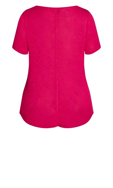 Evans Hot Pink Short Sleeve T-Shirt 6