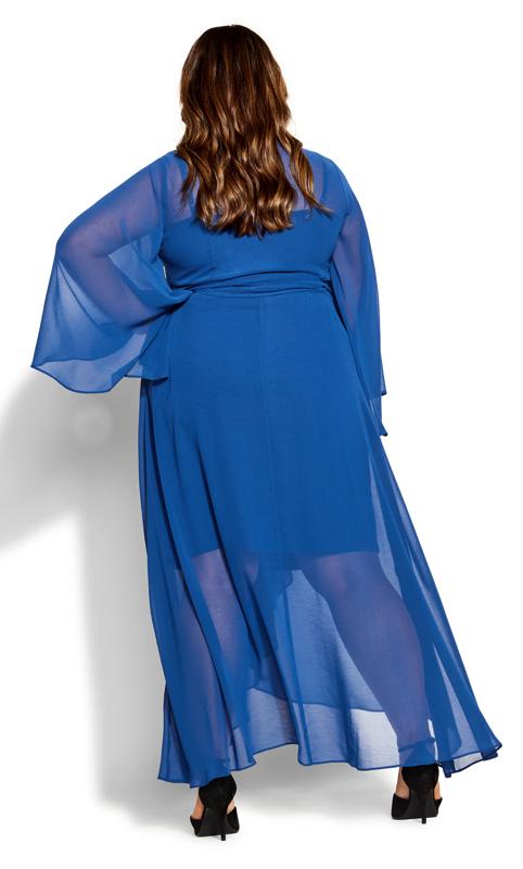 Evans Blue Wrap Maxi Dress 4