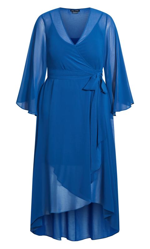 Evans Blue Wrap Maxi Dress 5