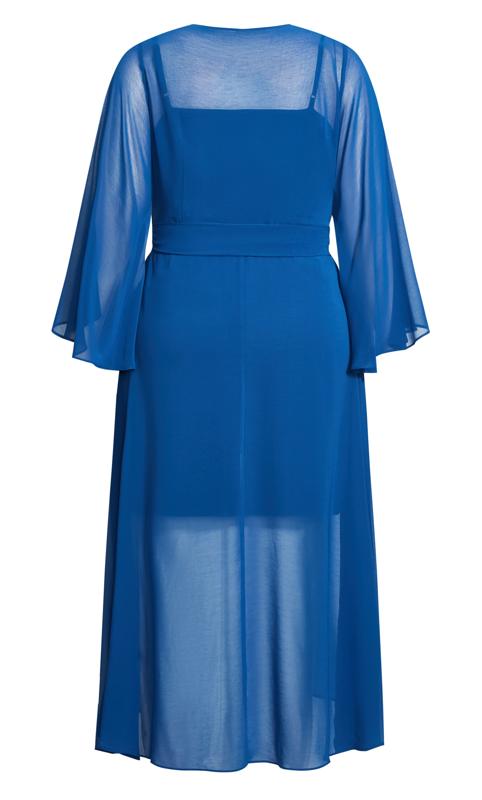 Evans Blue Wrap Maxi Dress 6