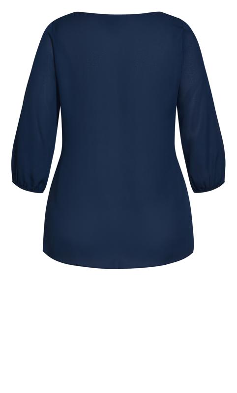 Evans Navy Blue Zip Front Shirt 6