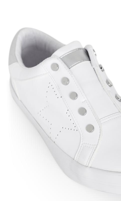Extra Wide Fit Faith Star White Trainer 7