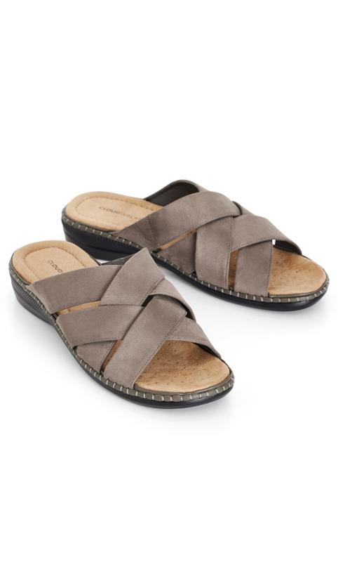 Dierdre Wide Fit Taupe Comfort Sandal 6