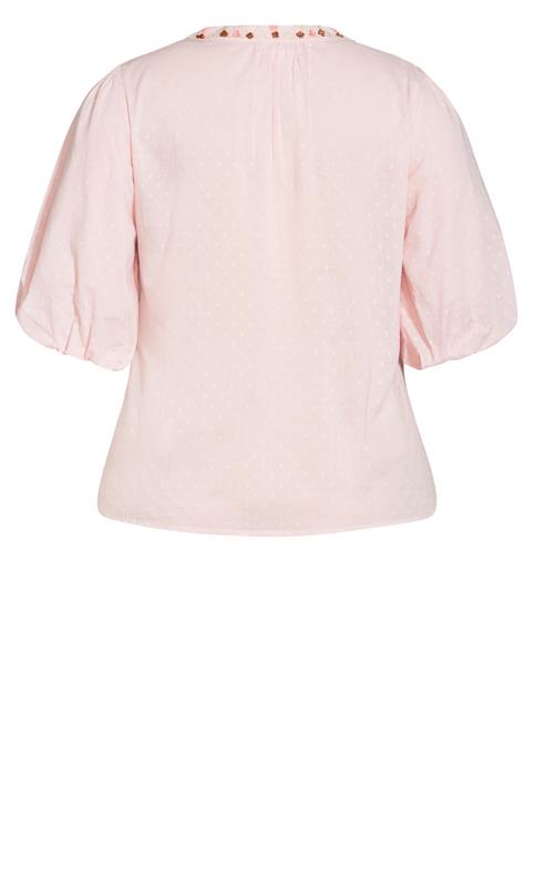 Evans Pink Vacation Embroidered Top 6