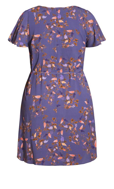 Ella Lilac Zip Flutter Sleeve Mini Dress 5