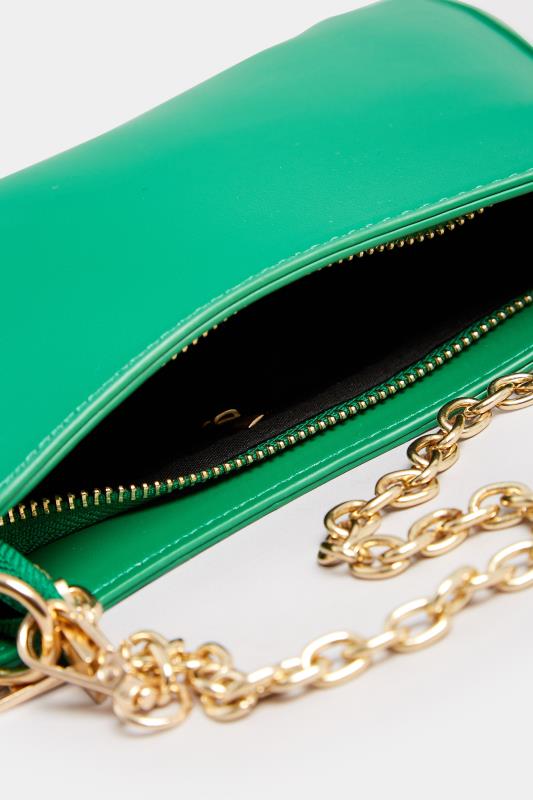 Green Detachable Chain Shoulder Bag | Yours Clothing 4