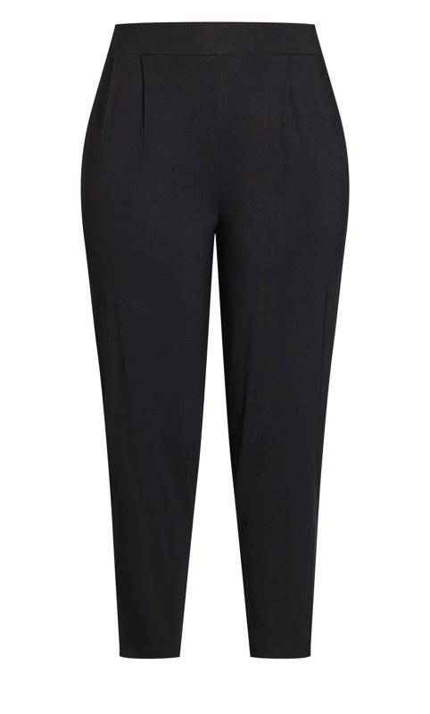 Jersey Tapered Black Trousers 7