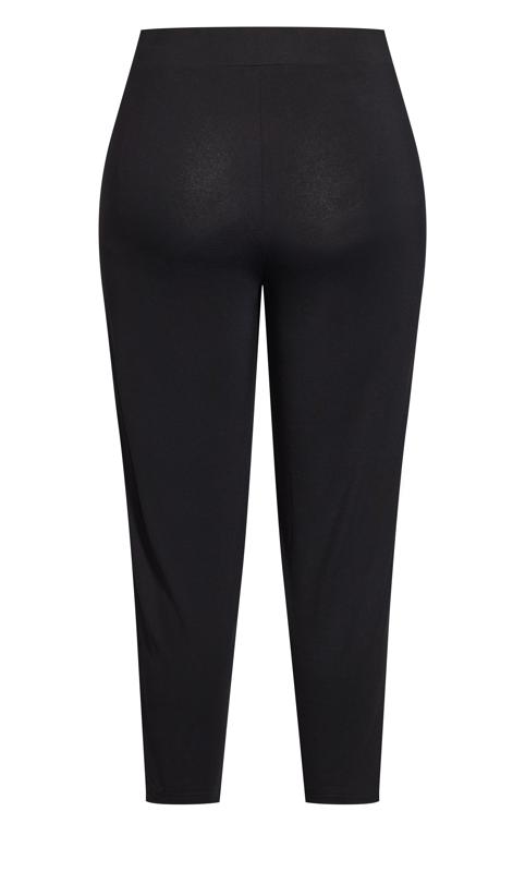 Jersey Tapered Black Trousers 8