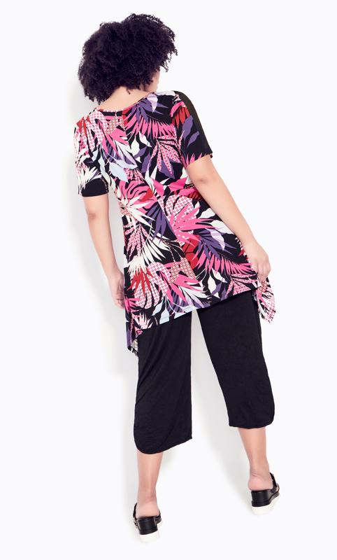 Ayla Pink Print Mesh Sleeve Tunic 3