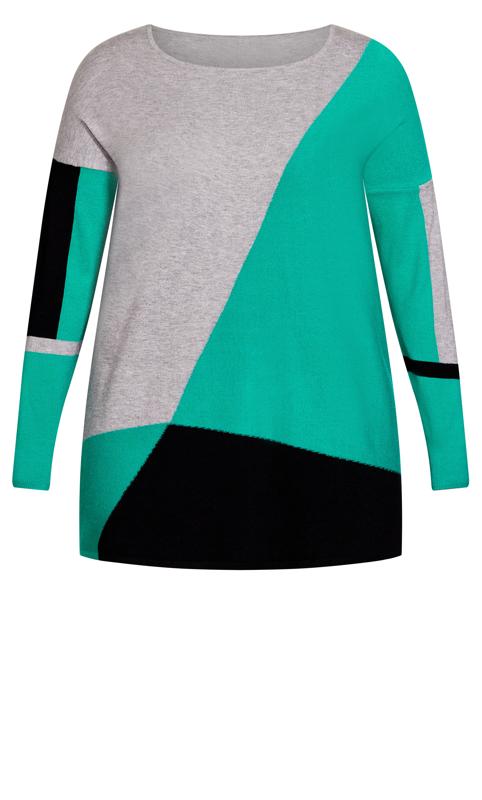 Evans Green Karla Colourblock Sweater 6